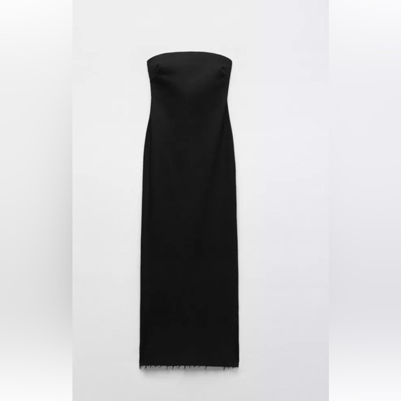 ZARA WOMEN BLACK DENIMDRESS SIZE S - Picture 2 of 9